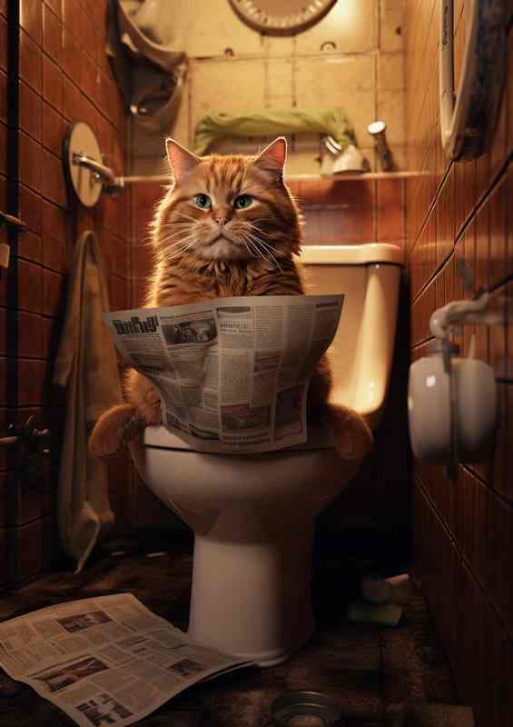 Lit-Genius Cats on Loo