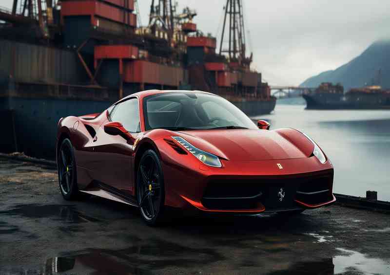 Ferrari 458 spider on san fransisco bay