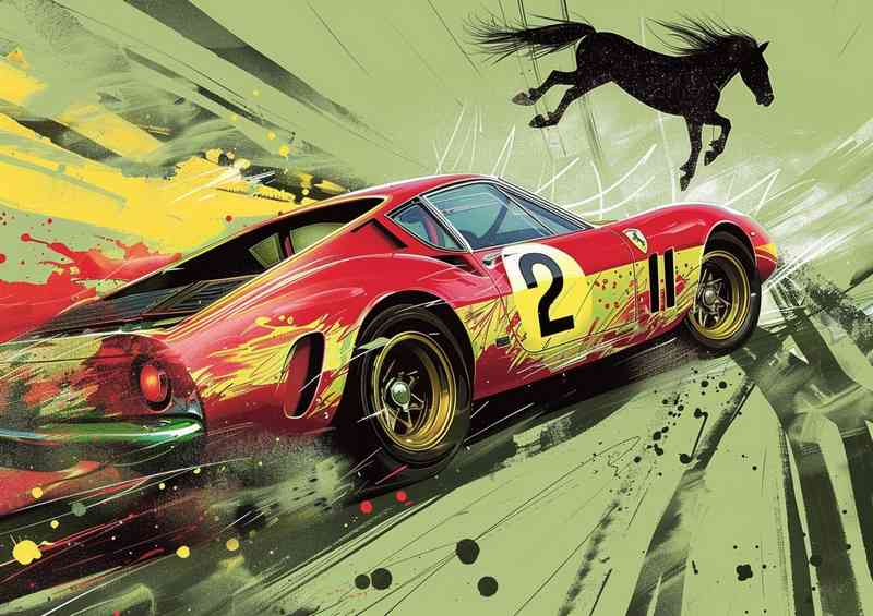 Ferrari Le Mans race car in red