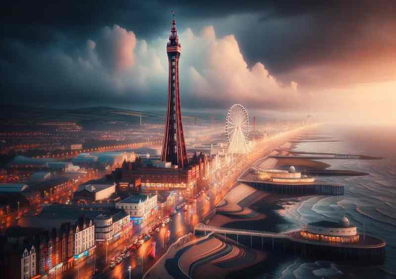 Seaside Attr Blackpool T. The Iconic T. Stands Tall