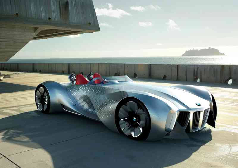 Futuristic concept car inspired in the style of BMW
