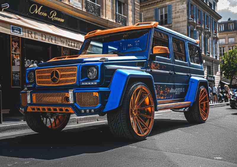 G class blue and copper metallic paint Mercedes