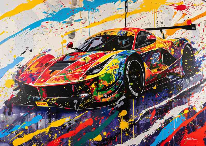 Graffiti painting of the La Ferrari