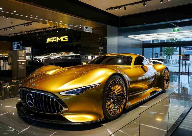 Mercedes Style Golden AMG futuristic