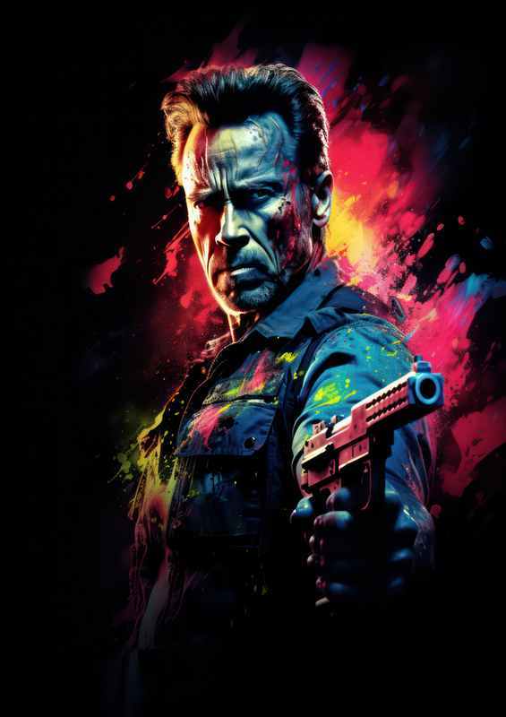 The Terminator is back coloured splash art
