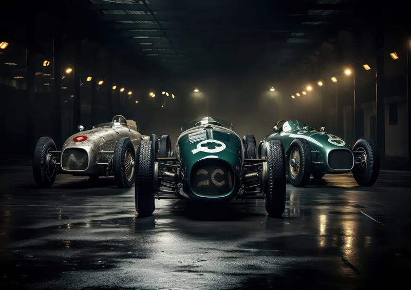 Old school racing cars