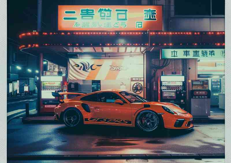 Orange Porsche GT3 RS wideboy
