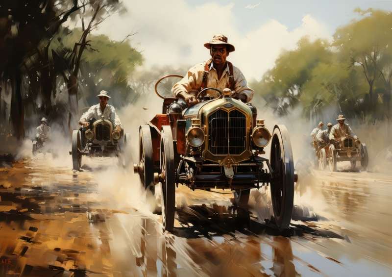 Painted style old school racing