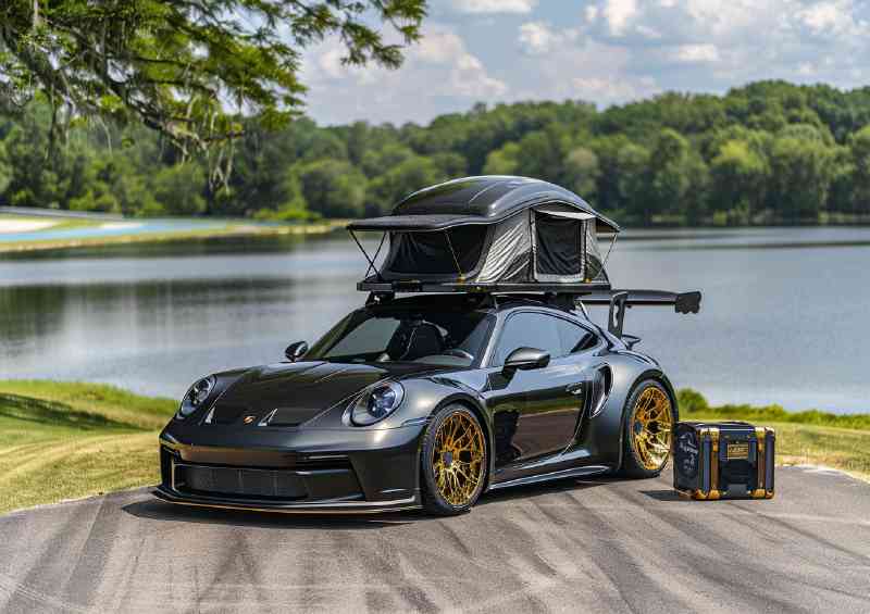 Porsche black and grey widebody gone fishing