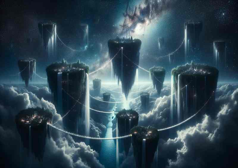 Celestial Archipelago Starry Voids Metal Poster