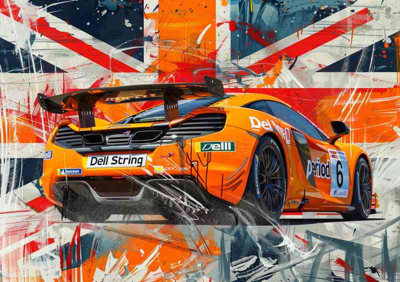 The orange McLaren car painted style
