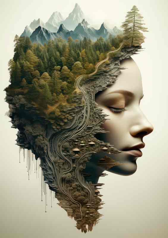 Dual Nature Artistic Fusion of Forest