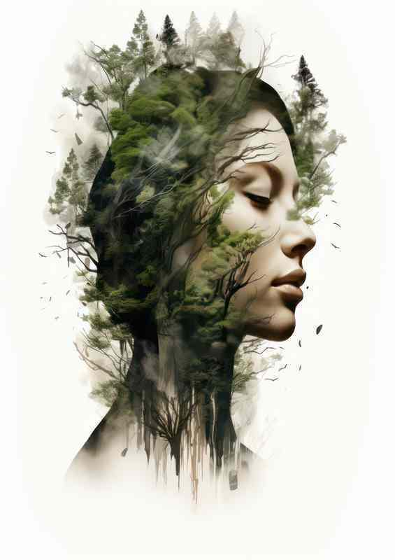 Epic Echoes Forest Lady | Metal Poster (45 characters)