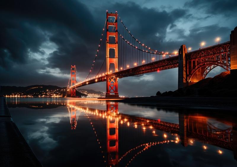 Golden Gate Bridge Urban style at night