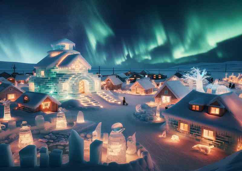 Ice at the North Pole houses are made from carved ice blocks