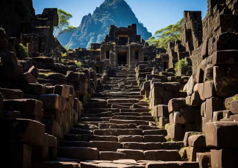 Machu Picchu steps to the top