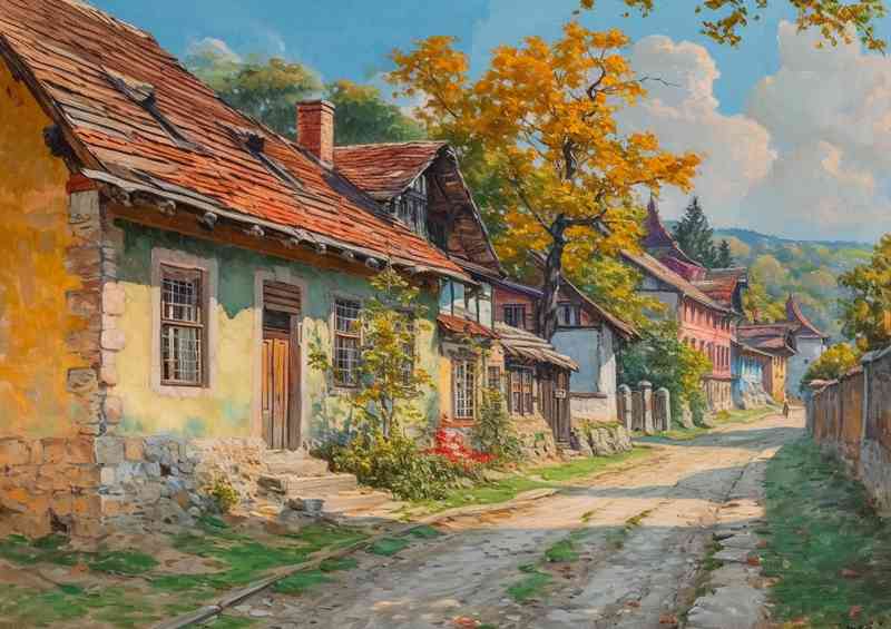 Nice quaint little village road Romaina
