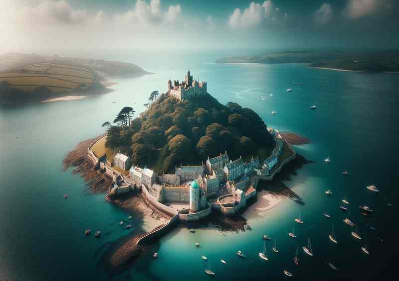 St Michaels Mount Metal Poster
