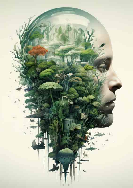Graceful Echoes Elegant mans Head