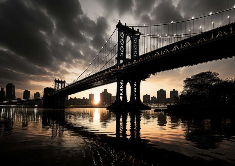 Booklyn Bridge and grey skys