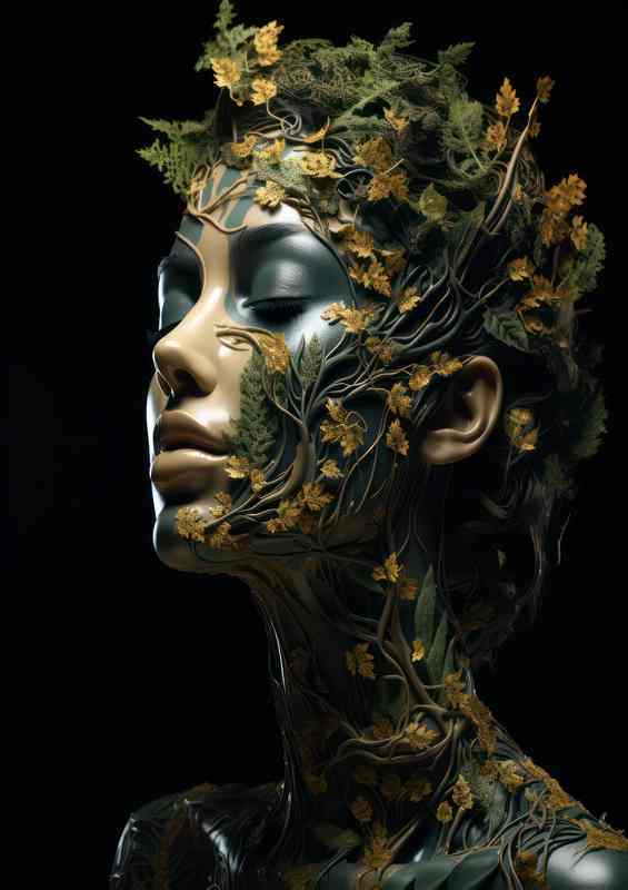 Graceful Echoes of a woman and the trees