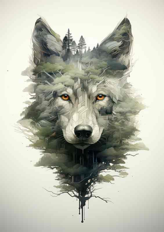 Twilight Transitions Seamless wolf art