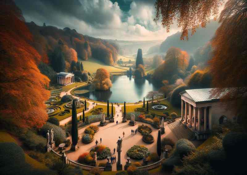 Stourhead in Wiltshire The gardens large lake