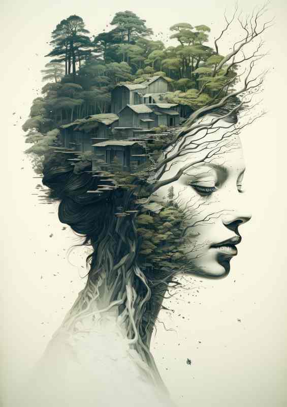 Twin Visions Enigmatic Double Exposure Forestscapes
