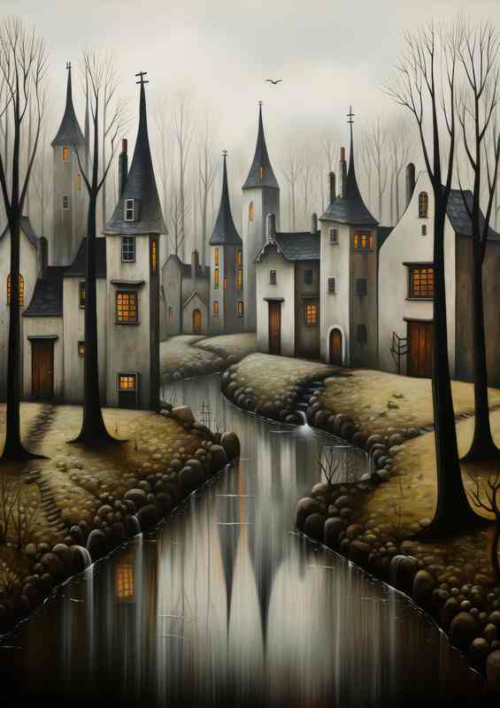 Charming Whimsy Artistic Village Exploration
