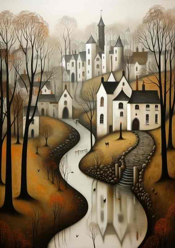 Fairy Tale Hues in a Pastel Village