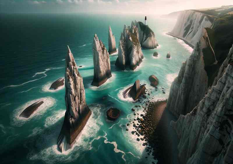 The Needles Isle of Wight Metal Poster