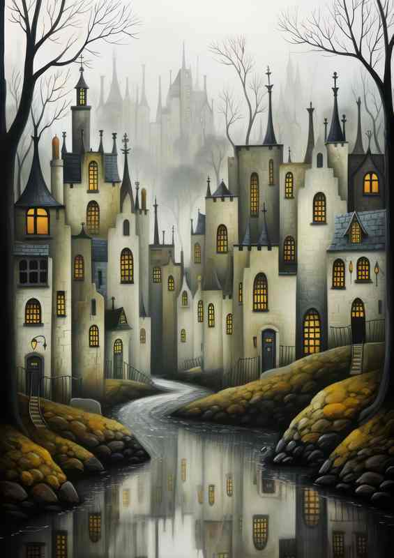 Pastel Dreams in a Quaint Village