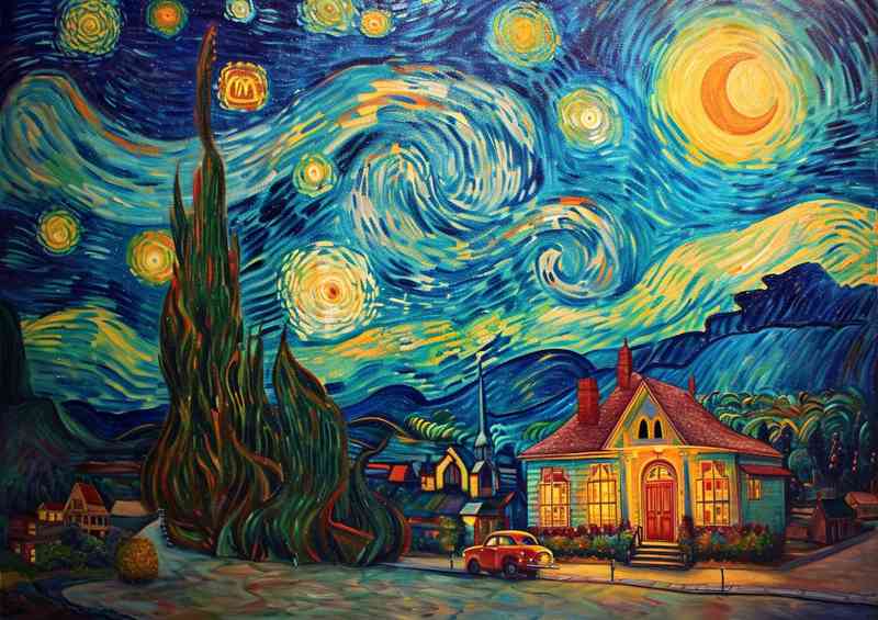 A starry night with gusts of wind