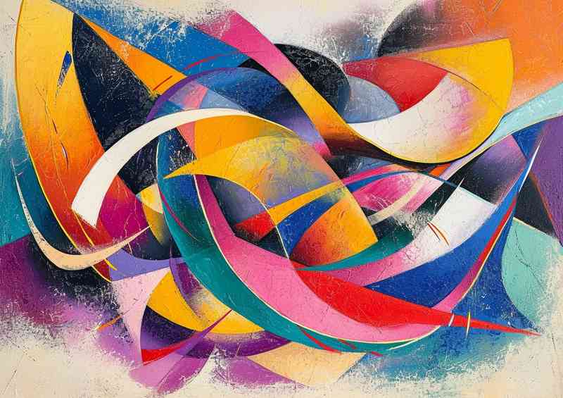 Abstract style of shapes and colours