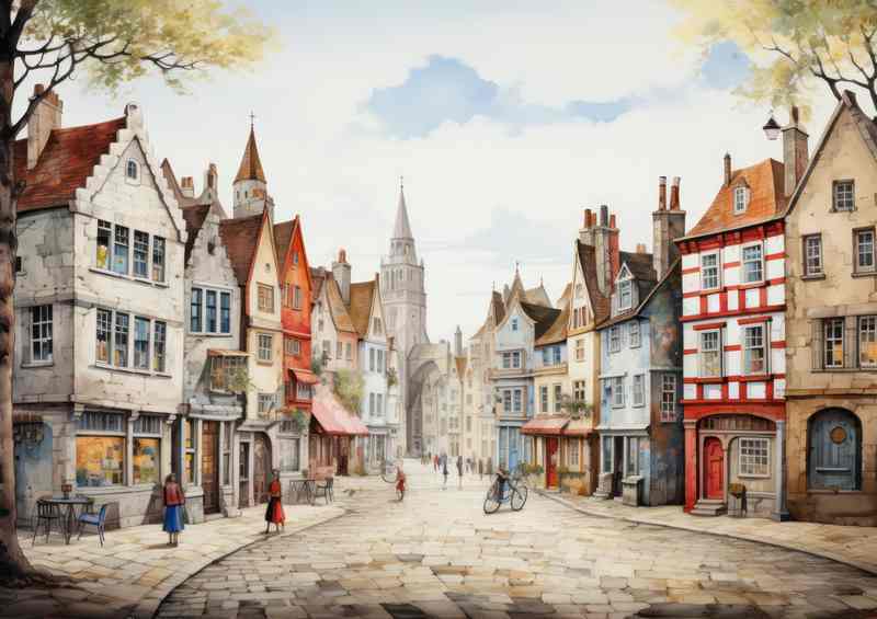 Artistic Village Scenes Quirky Colours Revealed