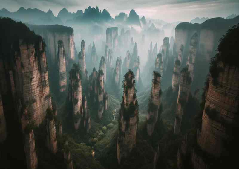 Tianzi Mtns China Pillars