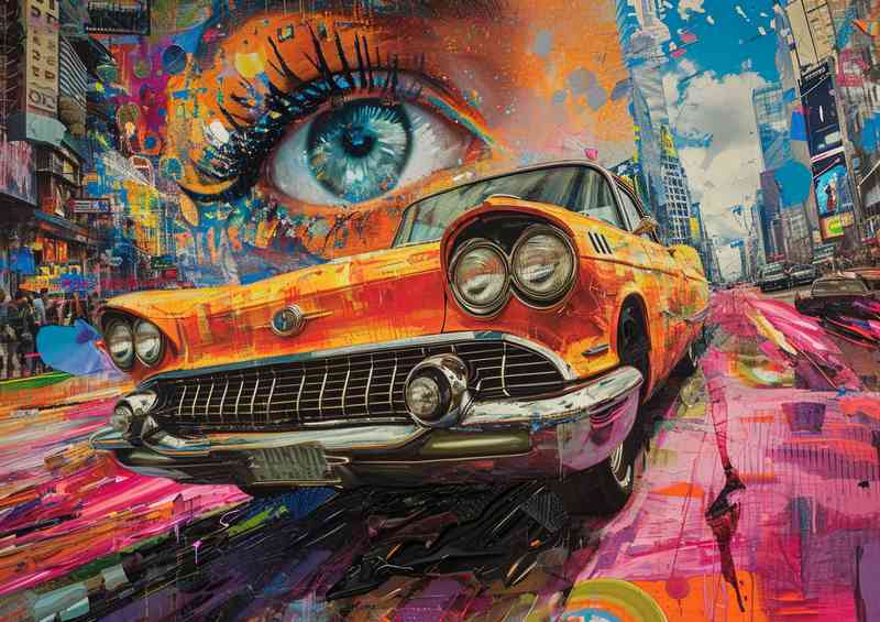 Collage driving the world street