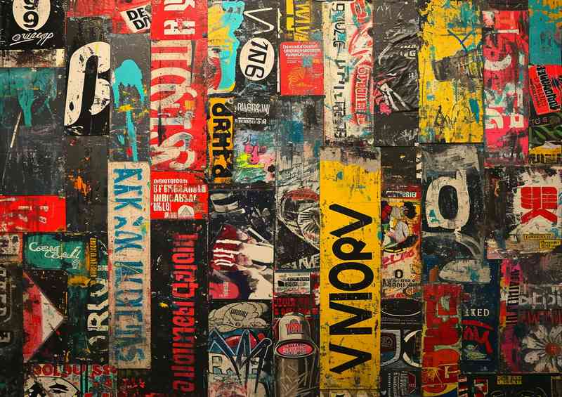 Collage of mixed media varoius art