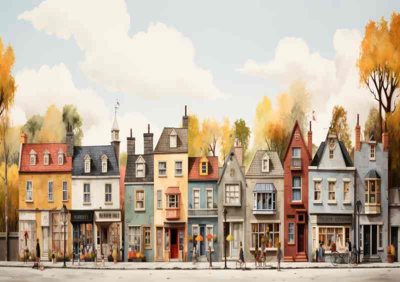 Colourful Streets Whimsical Village Life Abounds