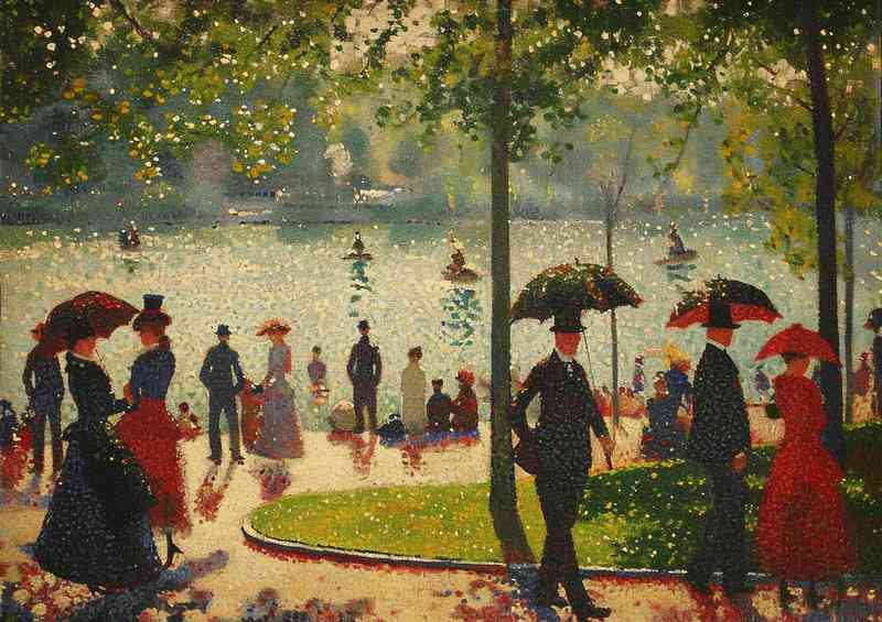 People enjoying the day