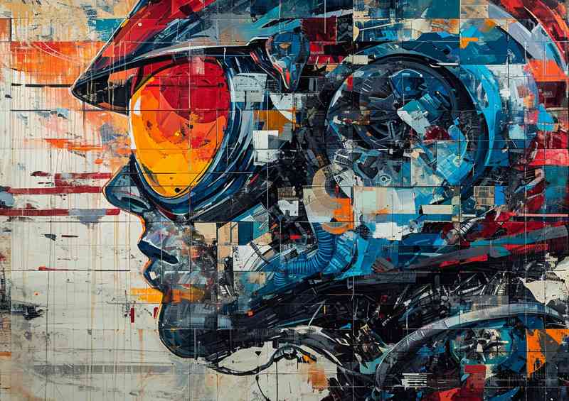 The mans helmet painted art