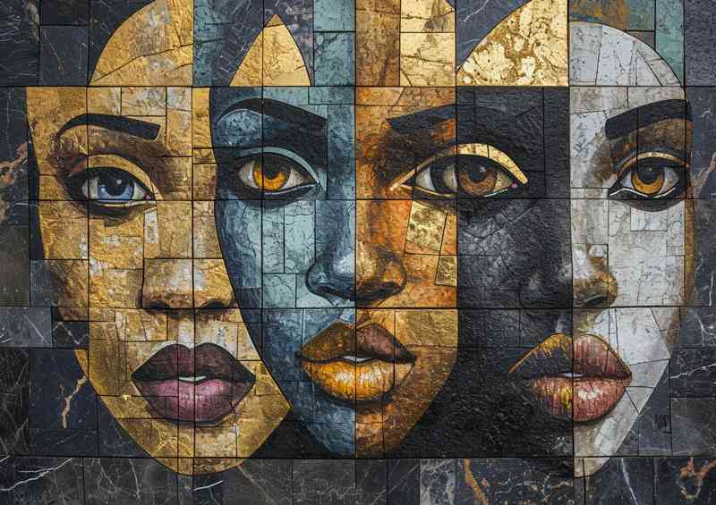 The three ladys in a abstract form