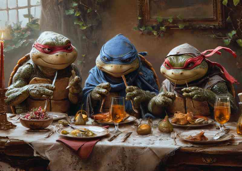Turtles at the dinner table