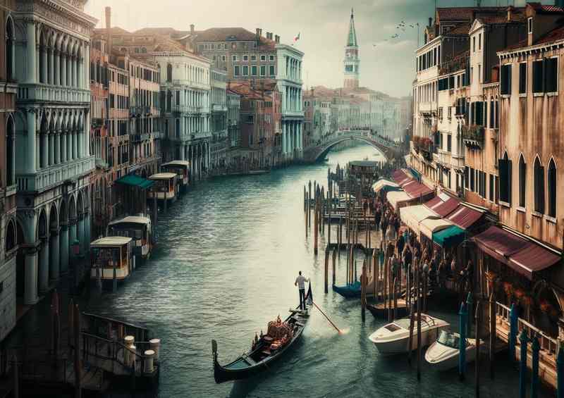 Venice Canals Metal Poster | Romance & History |