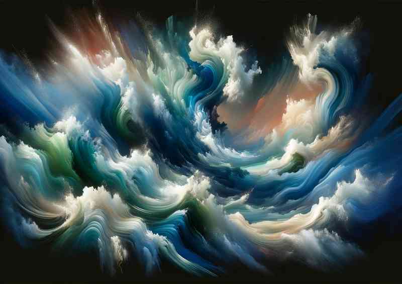 Essence of ocean waves in an abstract style