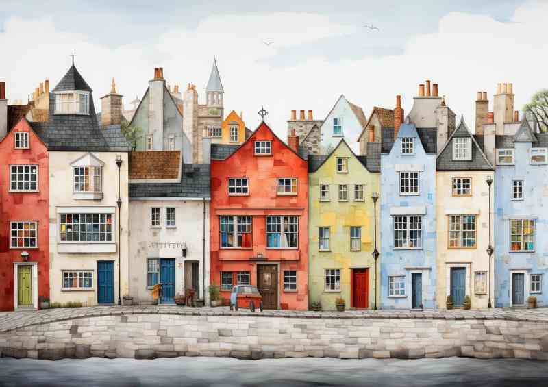 Vivid Village Life Whimsical Charm Shines