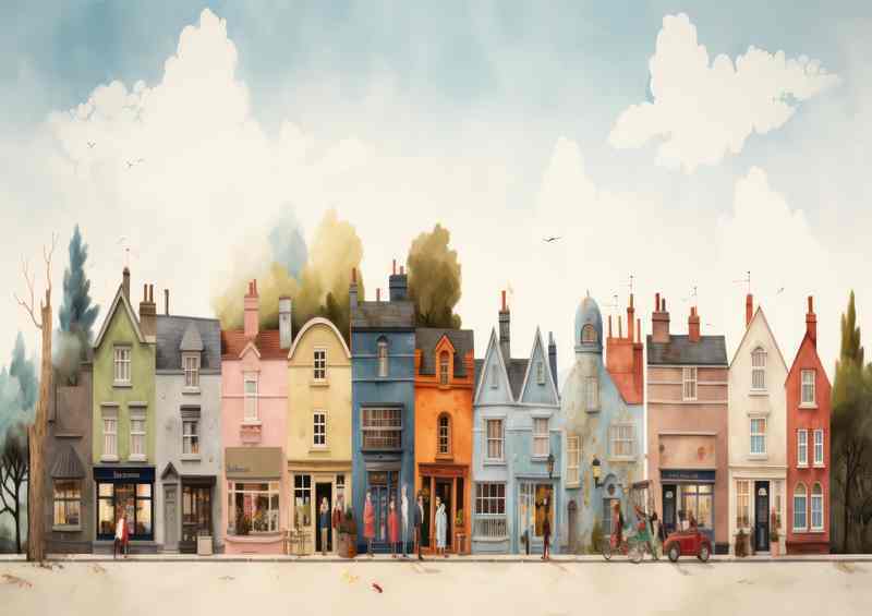 Vivid Village Life Whimsical Exploration