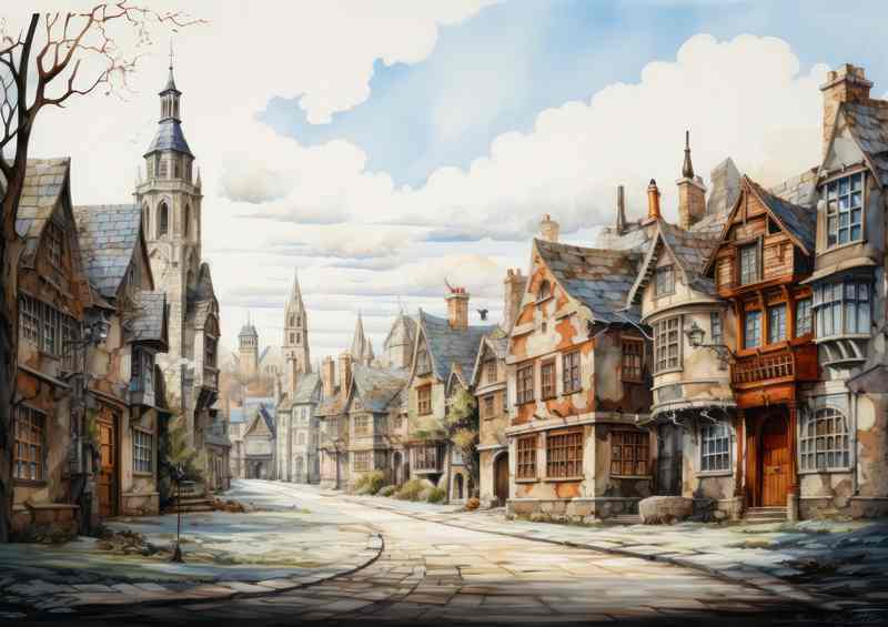 Vivid Whimsy Quirky Village Exploration