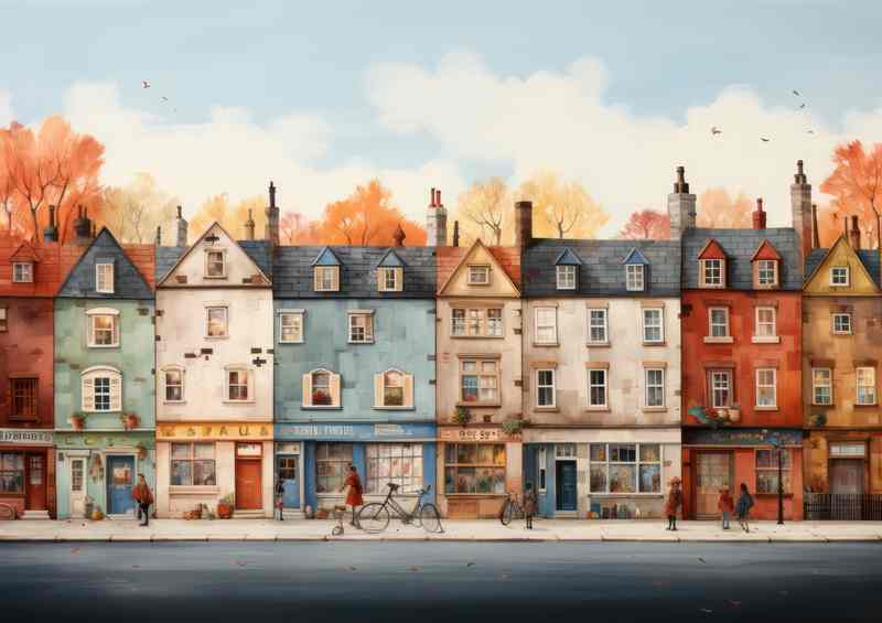 Whimsical Village Dreams A Vibrant World