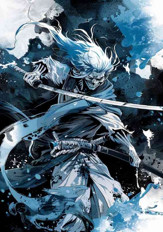 Bleach anime fighting with sword | Metal Poster